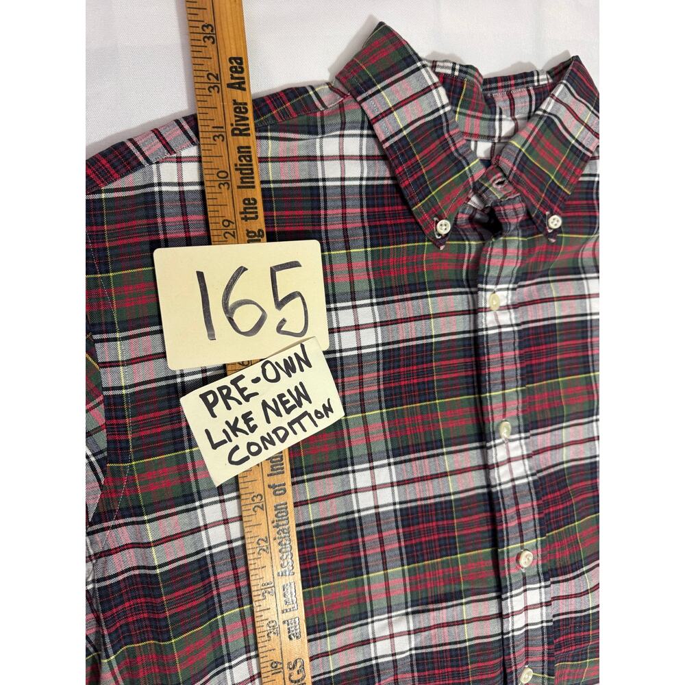POLO RALPH LAUREN SHIRT — Red Green Yellow Plaid Classic Fit Men's XL - Picture 3 of 9